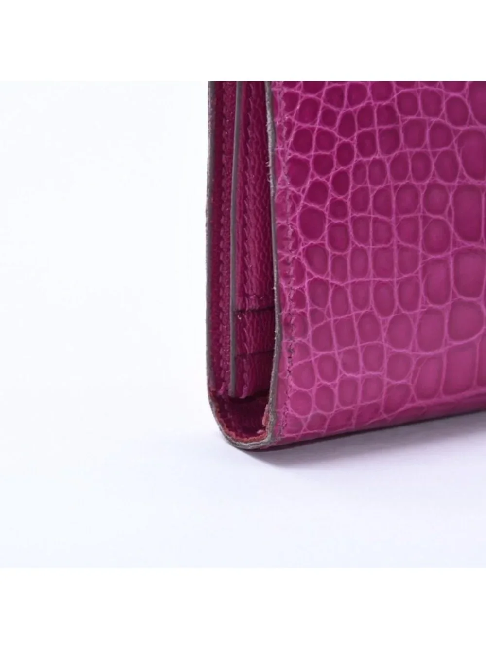 Hermes Wallet Bearn Soufflet Rose Scheherazade Purple Gold